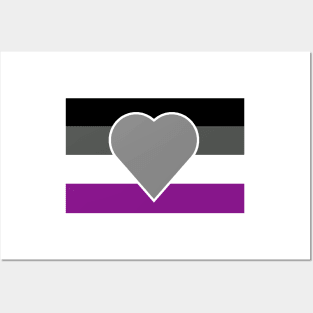 Greyromantic Asexual Flag Posters and Art